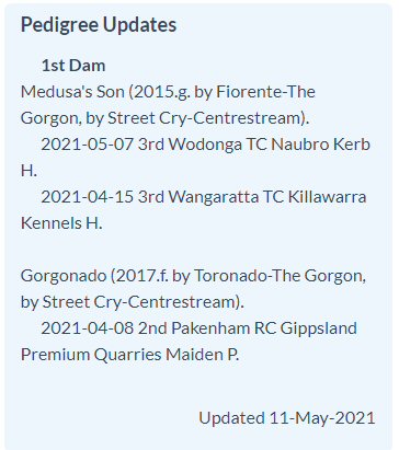 catalog pedigree update